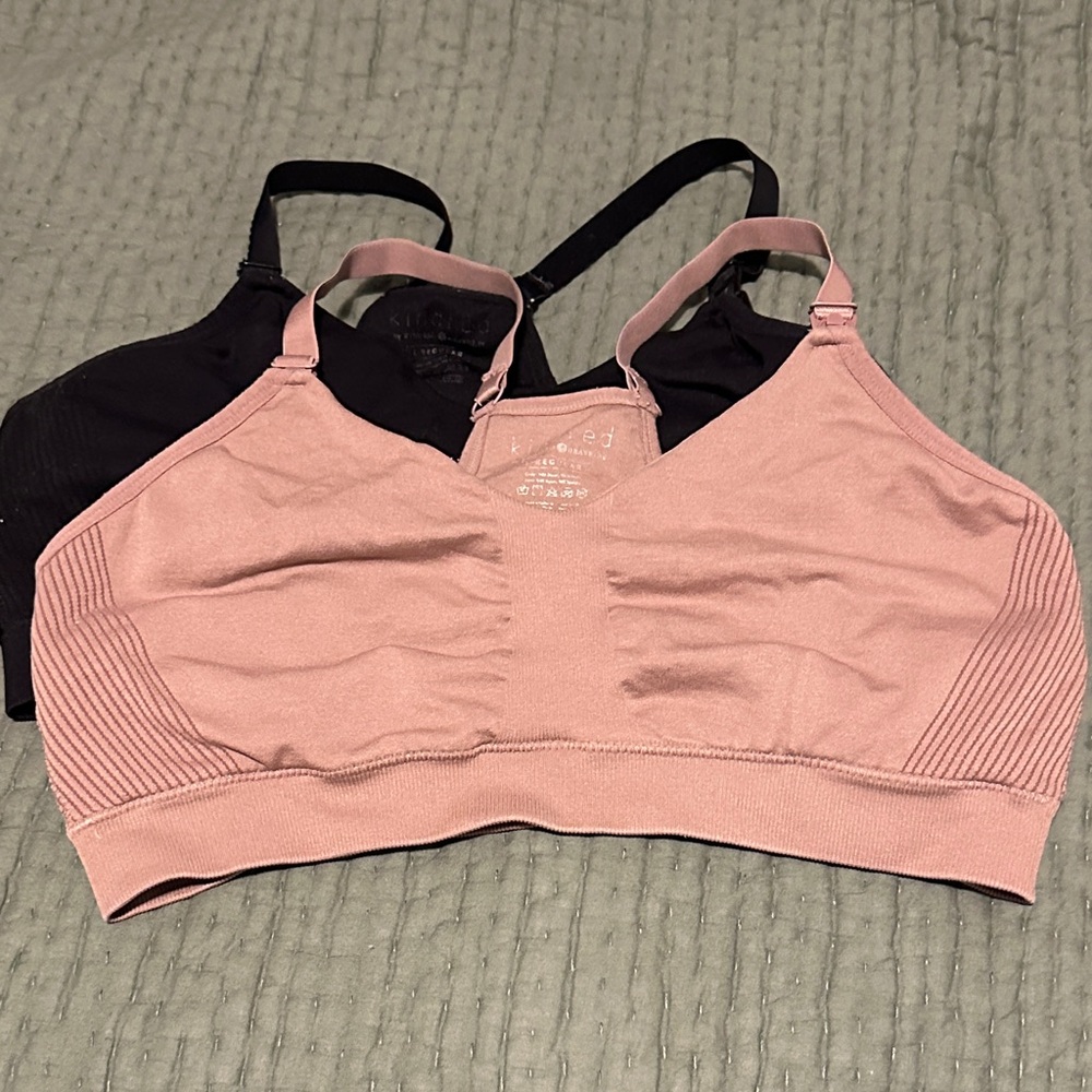 Kindred Bravely Pink and Black nursing bra